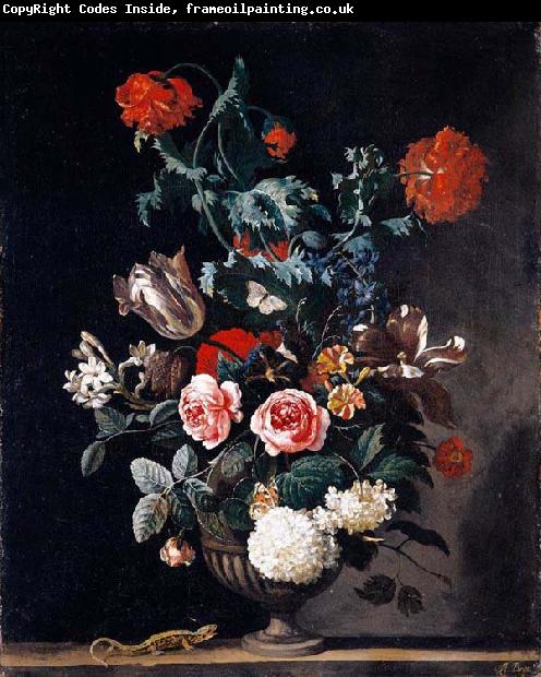 Abraham jansz.begeyn Flowers in a Stone Vase